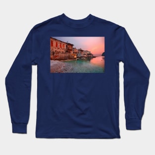 A peaceful dusk in Gerolimenas Long Sleeve T-Shirt